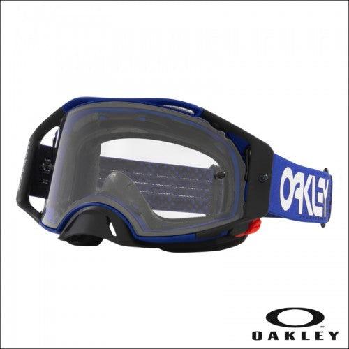 Maschera Oakley Airbrake Mx Moto Blu clear