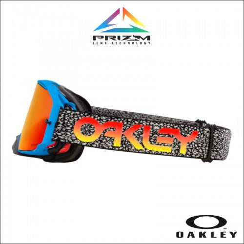 Oakley Airbrake MX Blue Crackle Goggle - Prizm Torch Iridium 