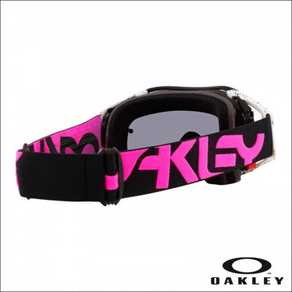 Oakley Airbrake MX Black Splatter Goggle - gray lens