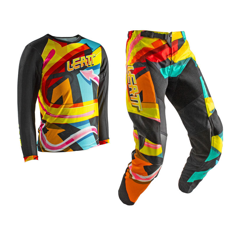 Completo motocross Maglia Pantalone 3.5 multicolor Leatt Bambino