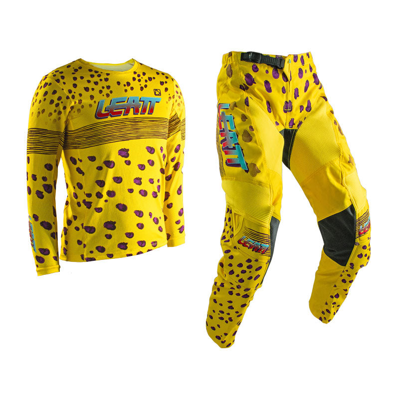 Completo Motocross Maglia Pantalone 3.5 Leatt Giallo Bambino