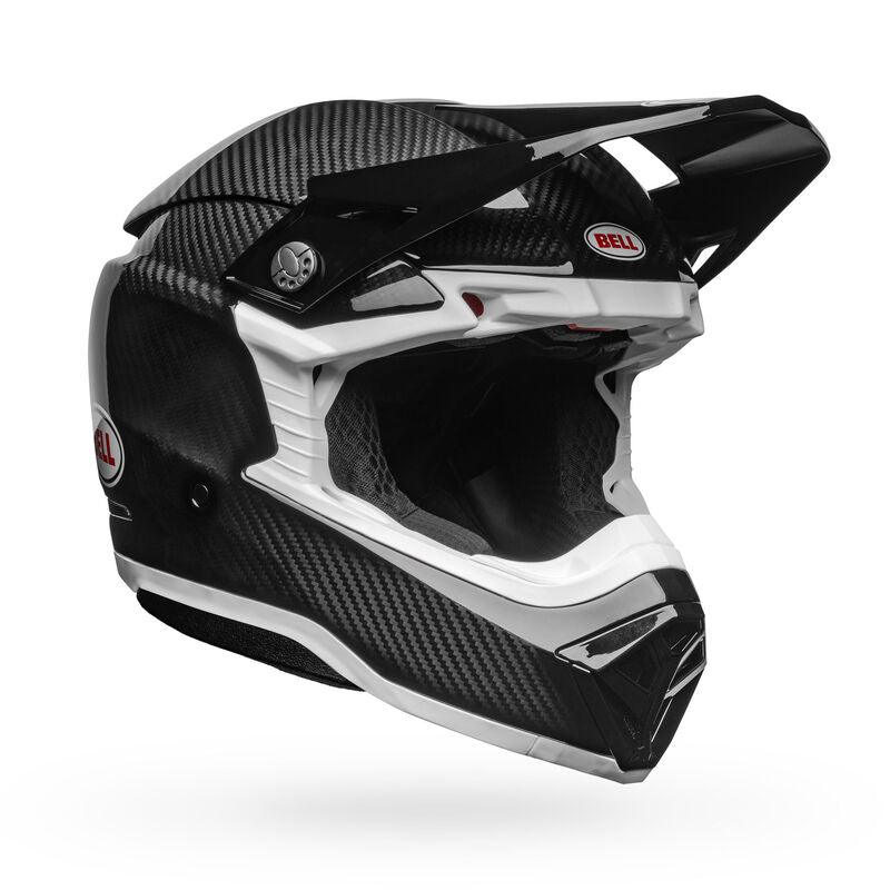 Casco Moto Off Road Bell Moto-10 Spherical nero/bianco lucido - Levelbraap #