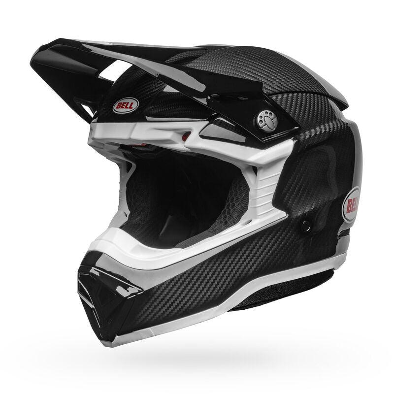 Casco Moto Off Road Bell Moto-10 Spherical nero/bianco lucido - Levelbraap #