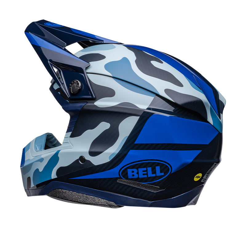 Casco Moto Off Road BELL MOTO-10 SPHERICAL 2023 FERRANDIS MÉCHANT Blu/azzurro Opaco/lucido ECE 06