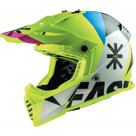 CASCO LS2 FAST EVO HEAVY BIANCO/GIALLO FLUO Levelbraap