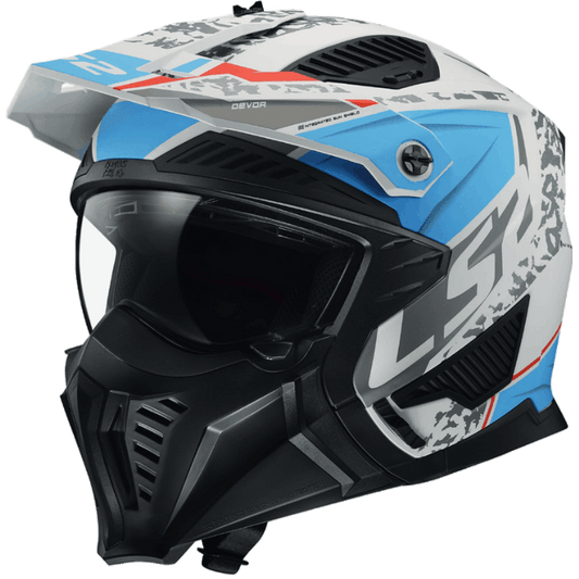 CASCO OF606 DRIFTER LS2 DEVOR BIANCO BLU Levelbraap