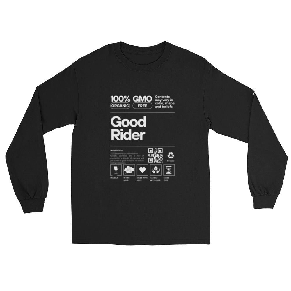 Good rider black long-sleeved shirt